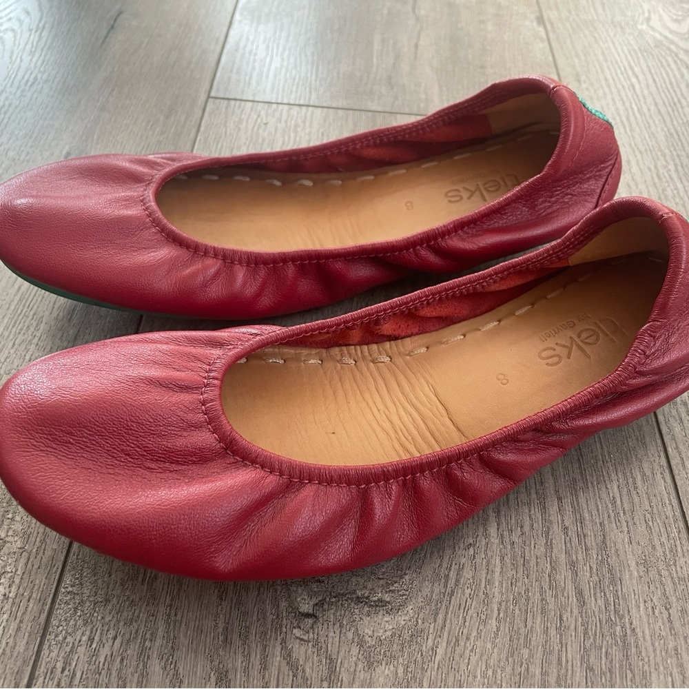 Tieks Women's Red Ballet Flats